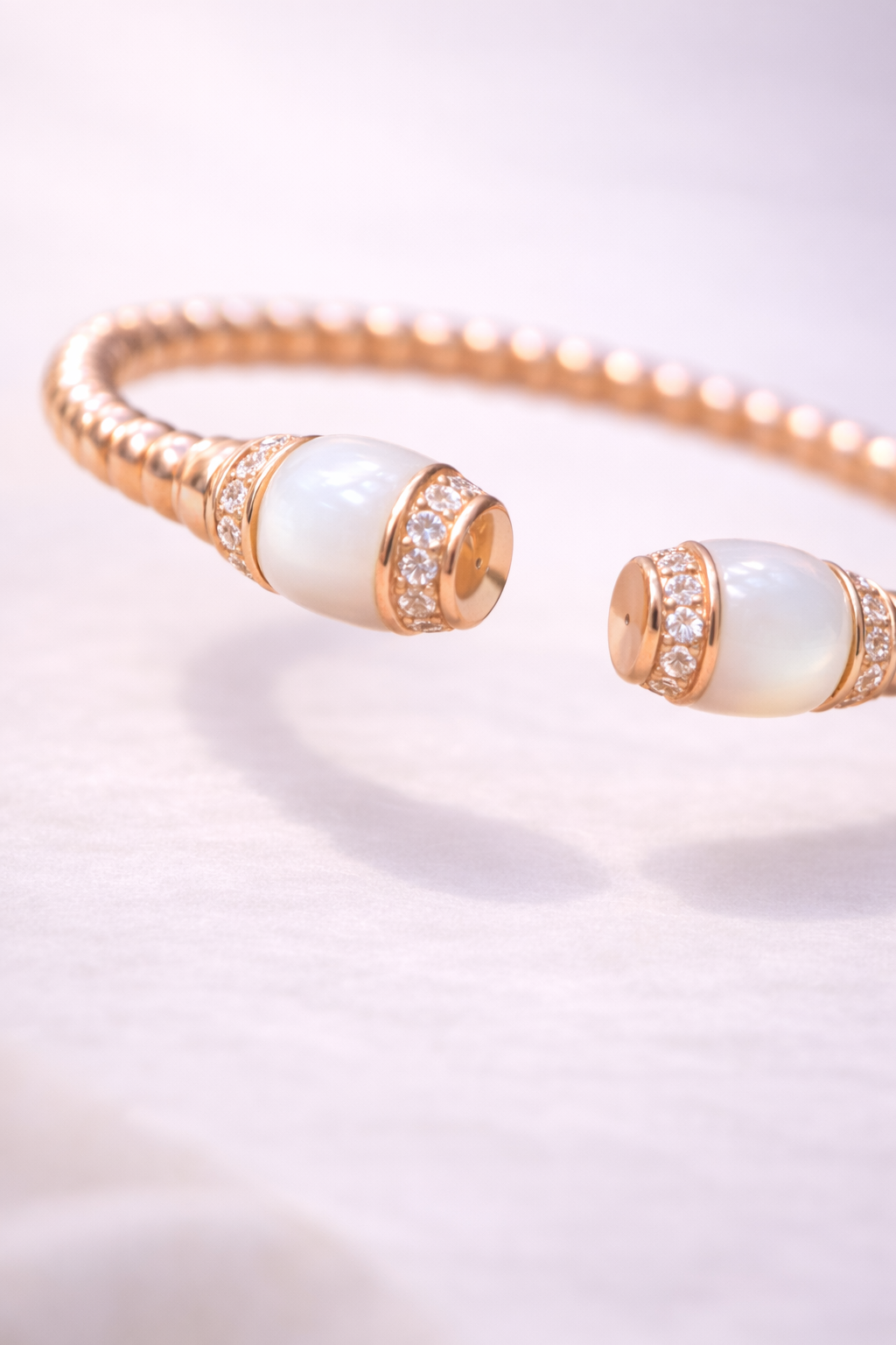 Élan MOP Torque Cuff Kada | 925 Sterling Silver