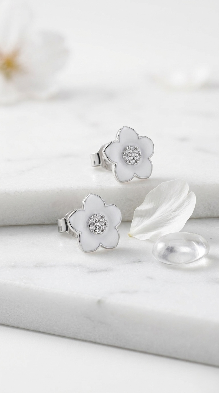 Noréa Floral Stud | 925 Sterling Silver