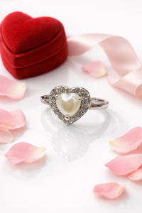 Éclat Pearl Love Ring | 925 Sterling Silver