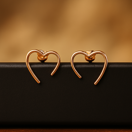 The Open Heart Studs - Demi Fine