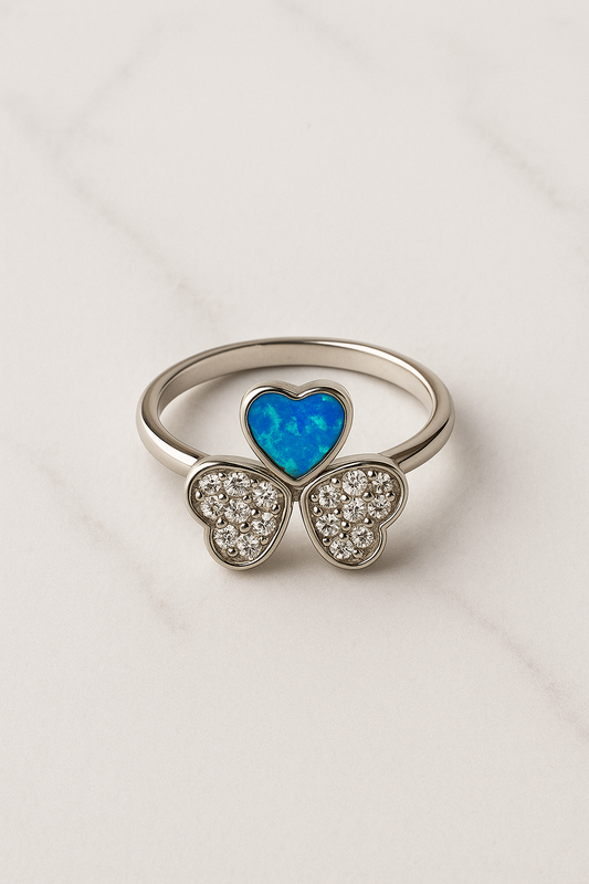 Celeste Clover Ring - Sterling Silver