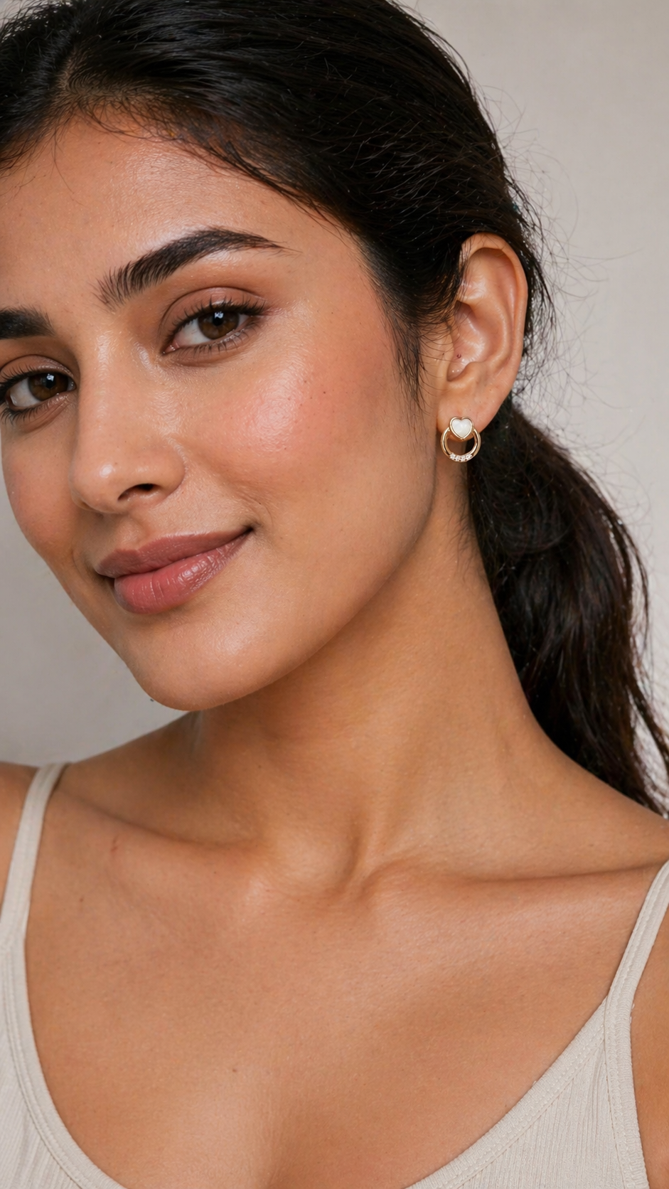 Miro Heart Orbit Studs | 925 Sterling Silver