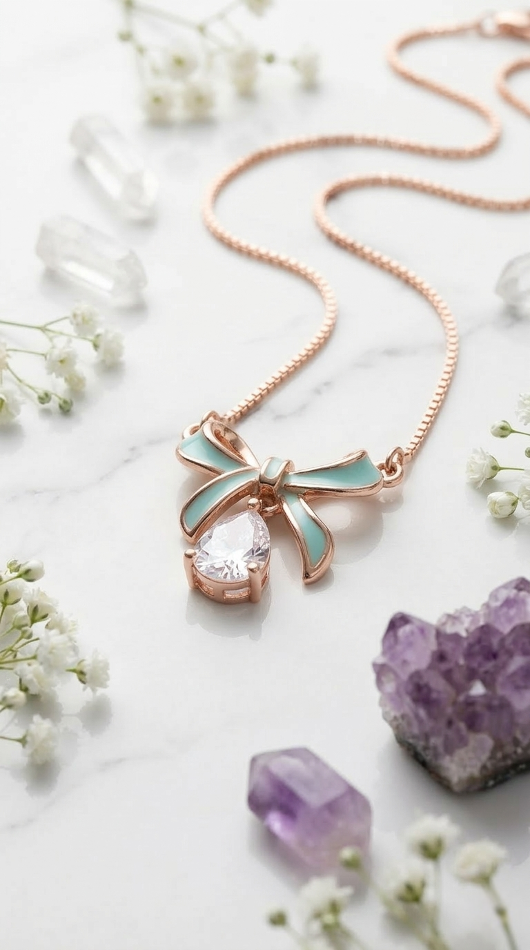 Marielle Bow Pendant Necklace | 925 Sterling Silver