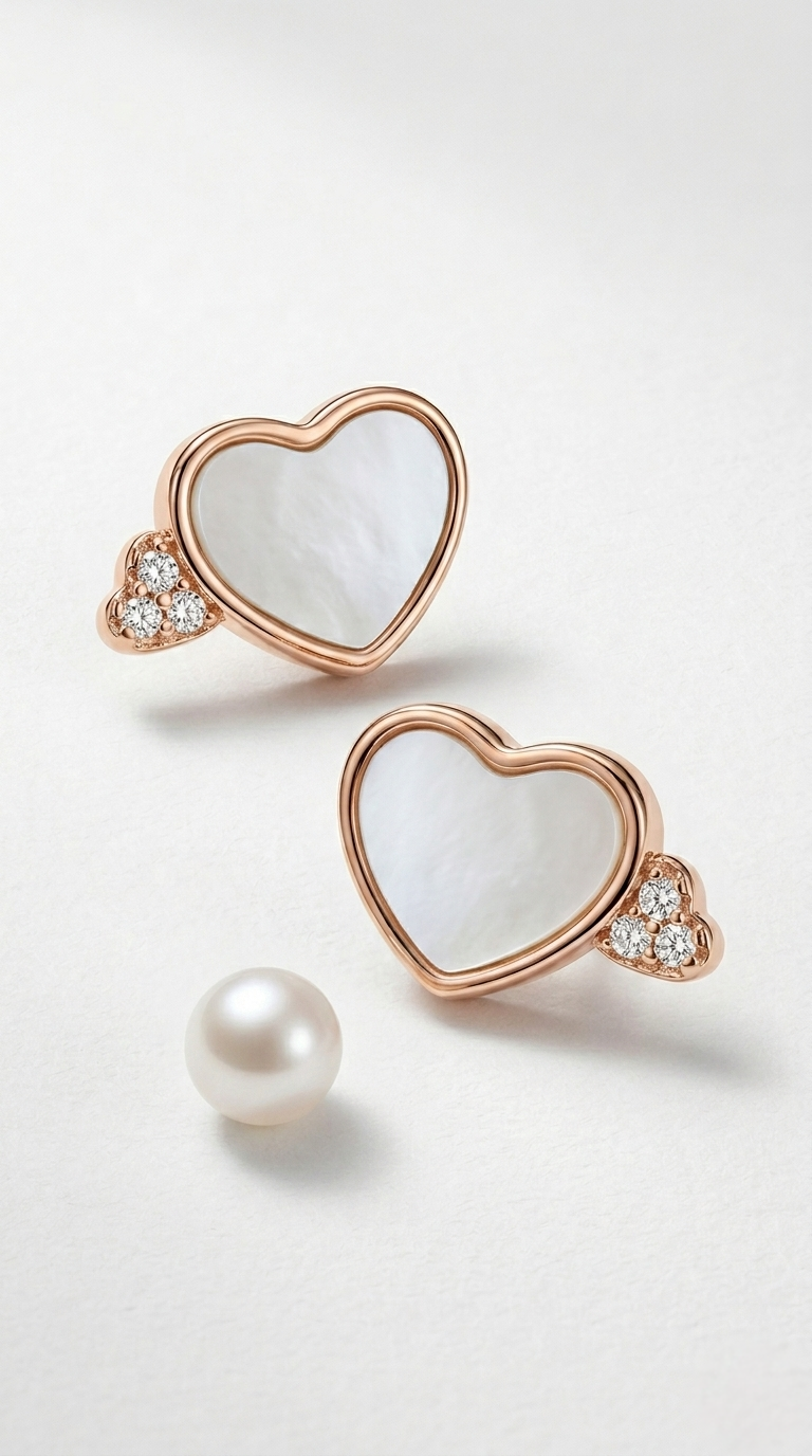 Mirelle Duo Heart Studs | 925 Sterling Silver