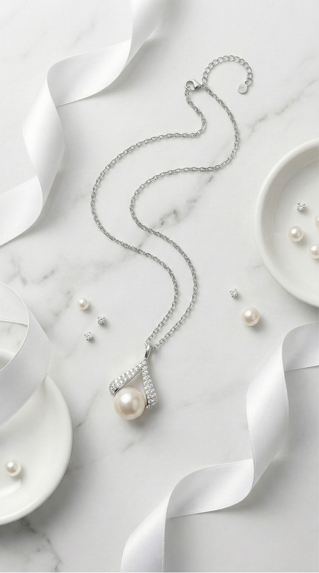 Celeste Pearl Necklace | 925 Sterling Silver