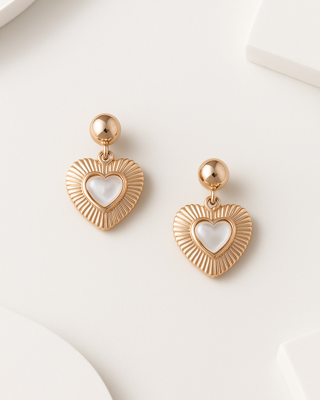 Amora Heart Earrings Sterling Silver