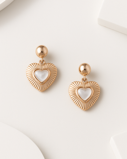 Amora Heart Earrings Sterling Silver