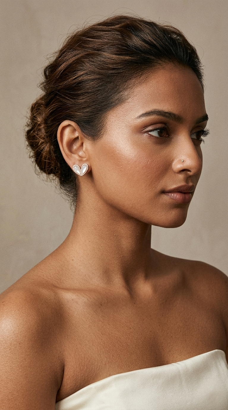 Amélie Heart Studs | 925 Sterling Silver