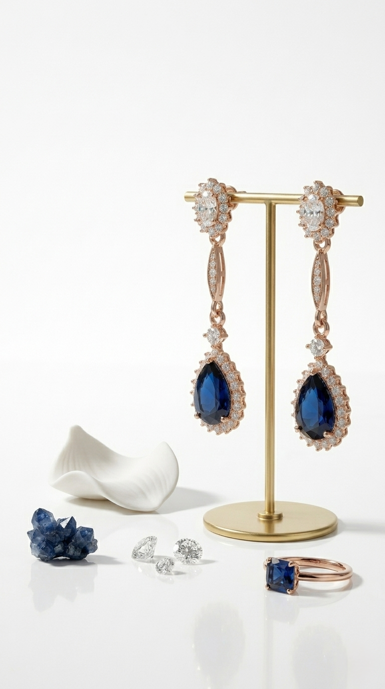 Noiré Sapphire Teardrops | 925 Sterling Silver