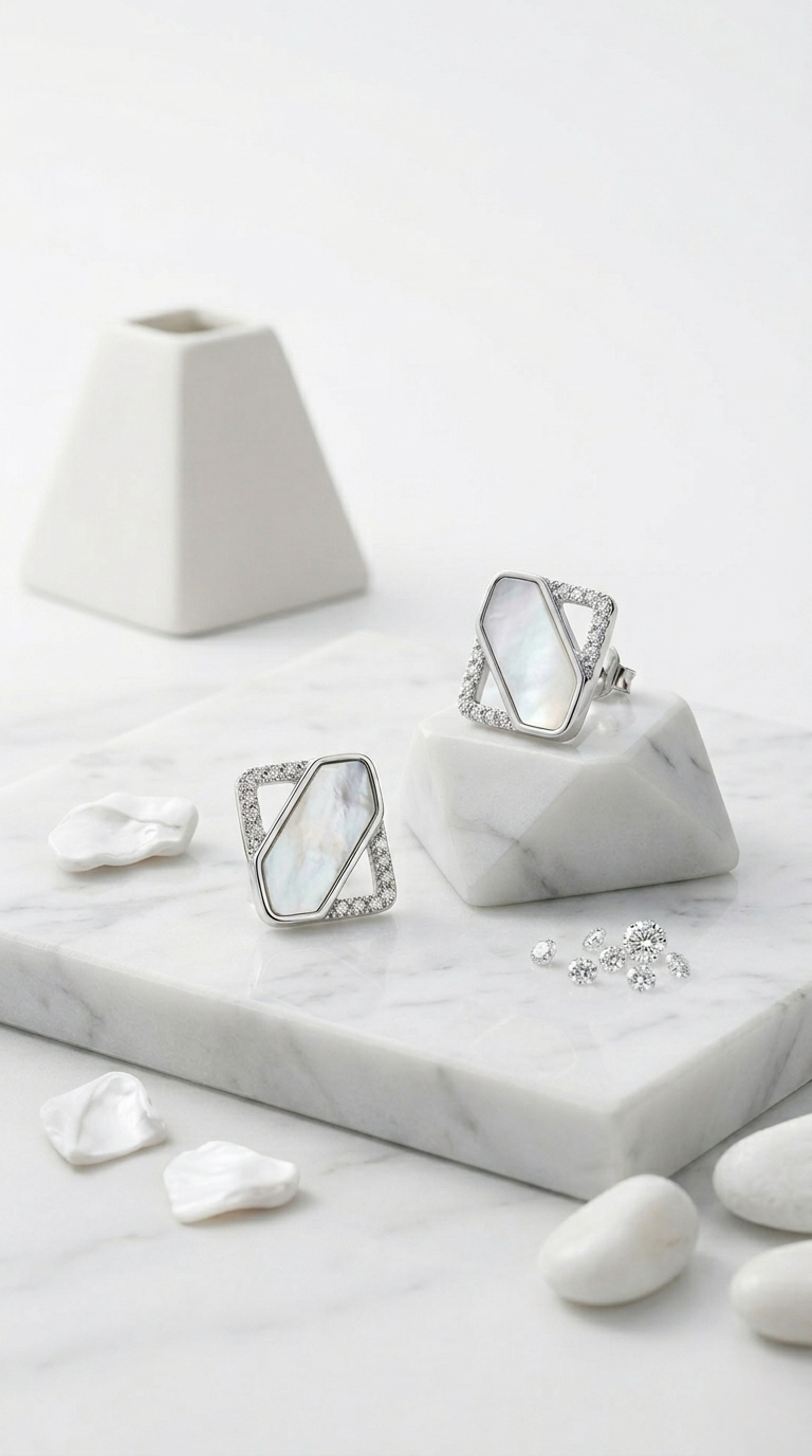 Averis Frame Studs | 925 Sterling Silver