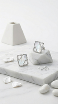 Averis Frame Studs | 925 Sterling Silver
