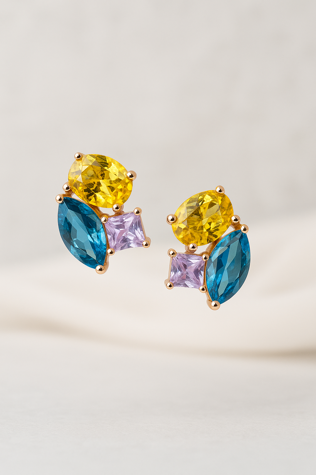 Celestine Tri-Tone Radiance Set | 925 Sterling Silver