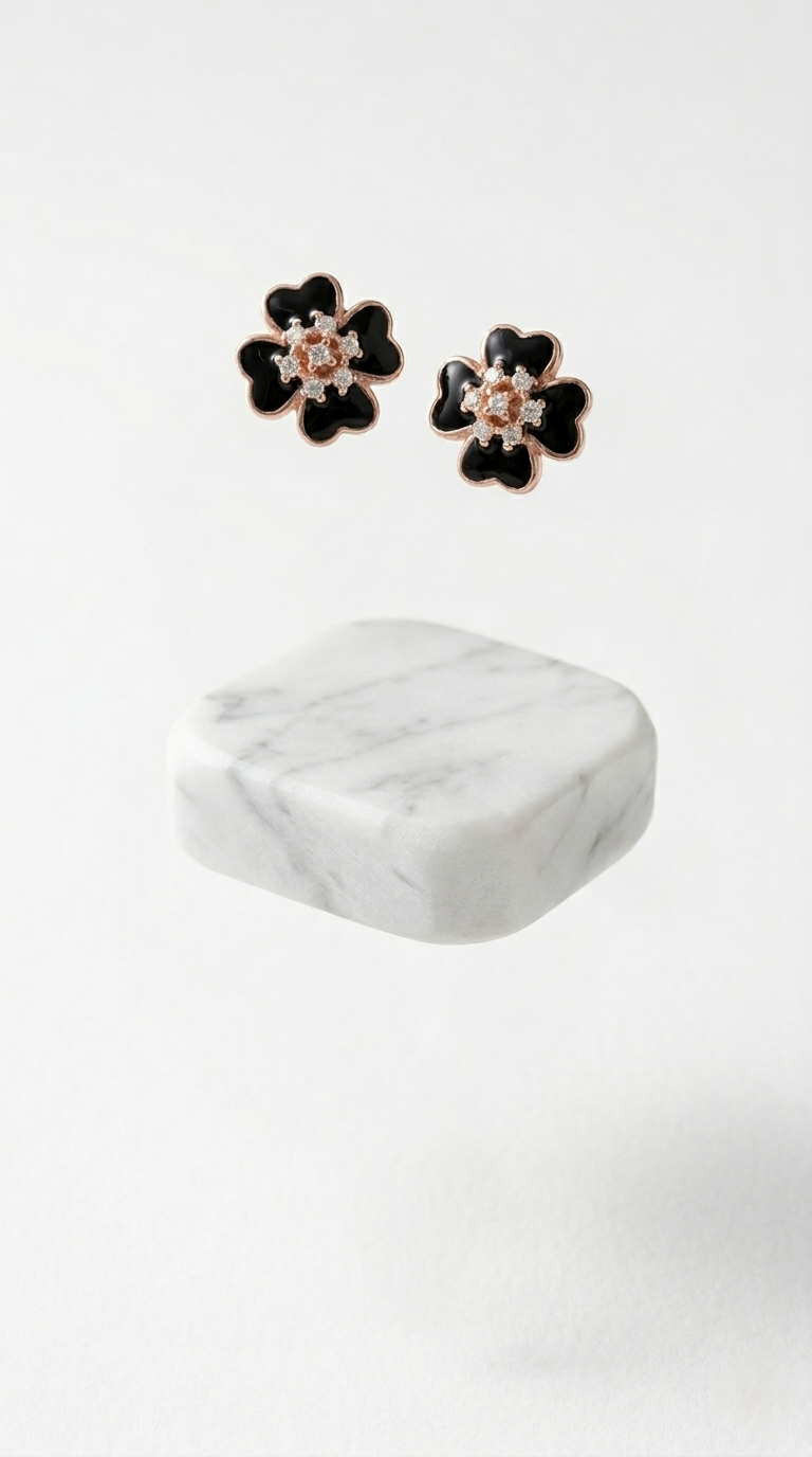 Eclipse Flower Studs | 925 Sterling Silver