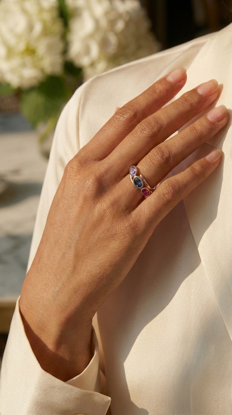 Trivelle Gem Wrap Ring | 925 Sterling Silver