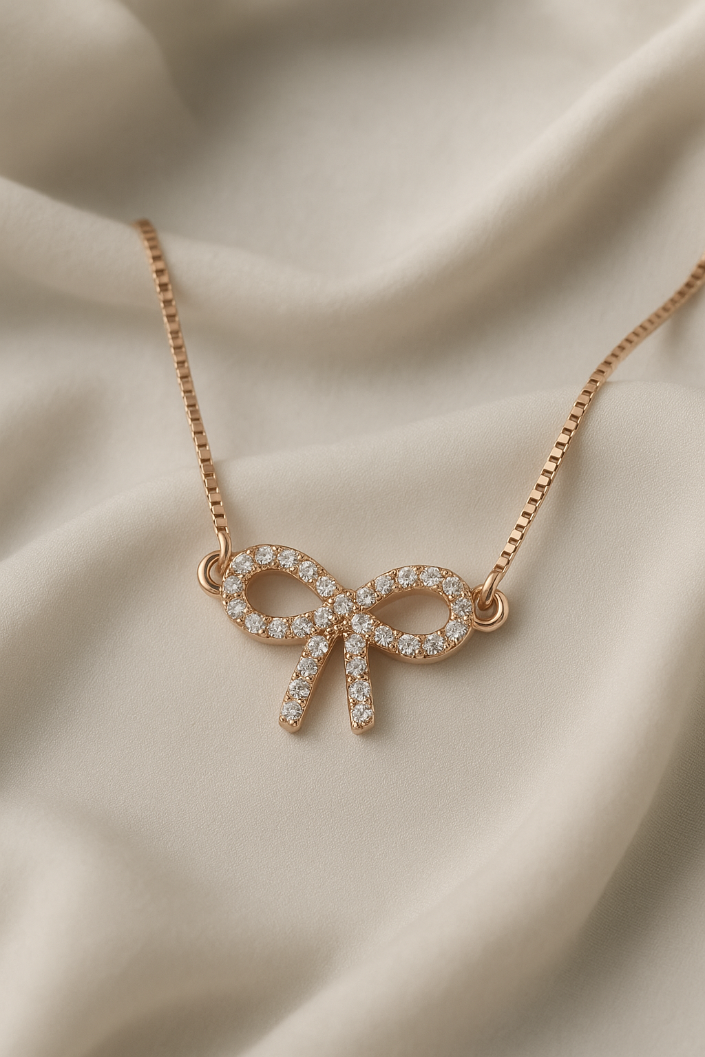 Chérie Bow Necklace Sterling Silver