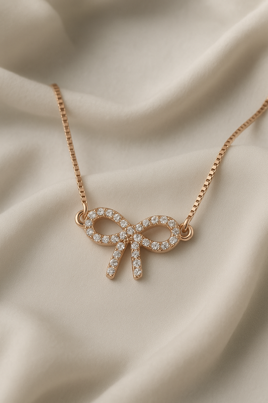 Chérie Bow Necklace Sterling Silver