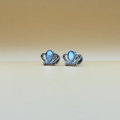 Princess Crown Stud Earrings