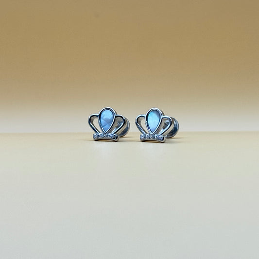 Princess Crown Stud Earrings