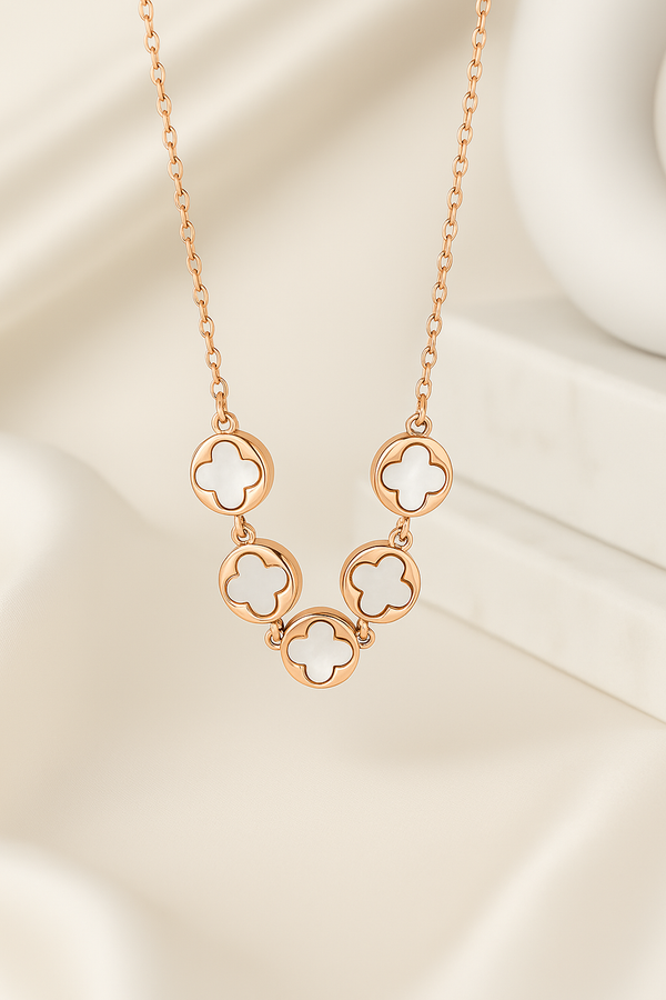 Celeste Clover Cascade Necklace | 925 Sterling Silver