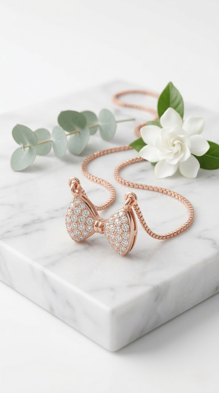 Virelle Bow Necklace | 925 Sterling Silver