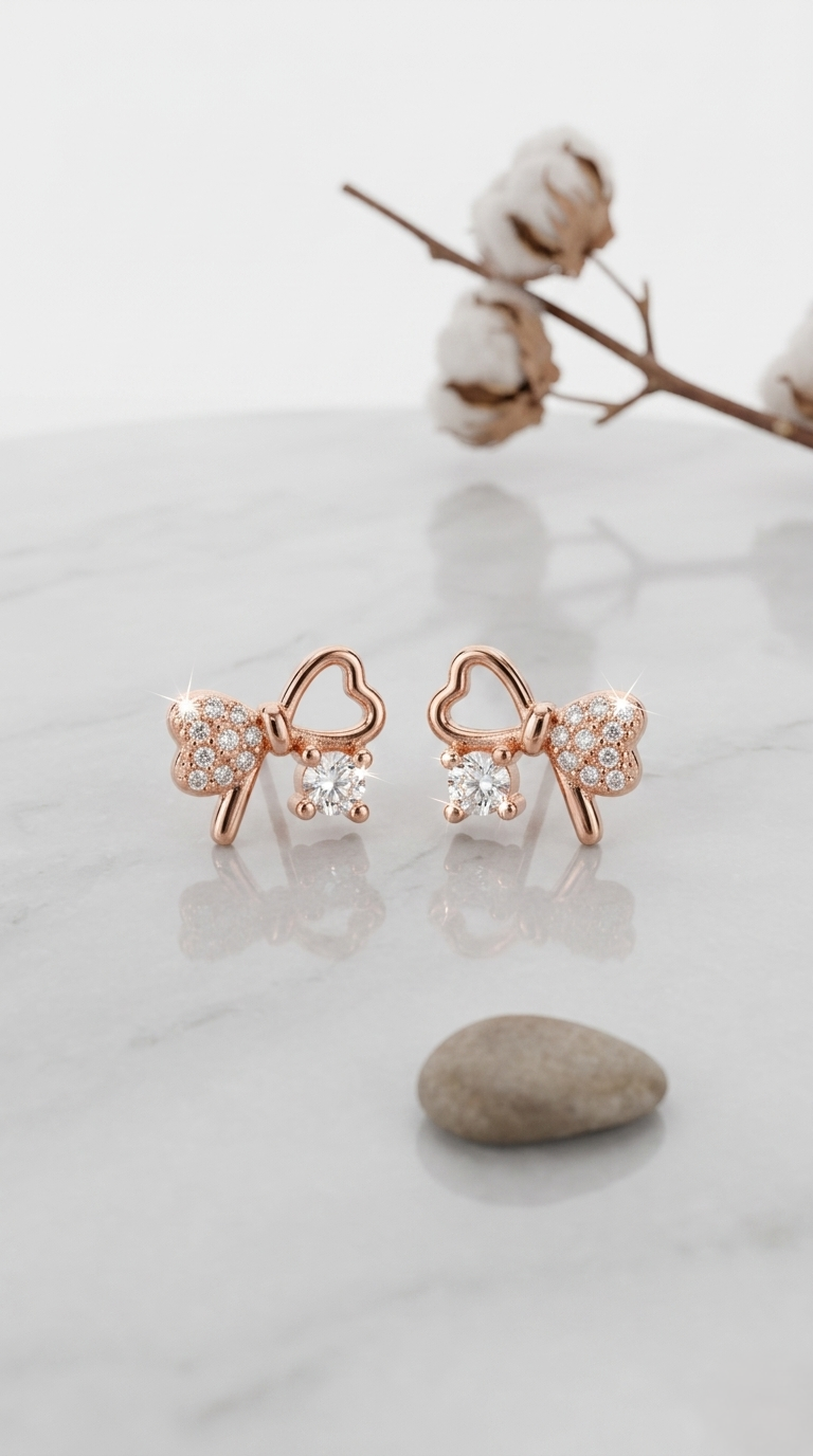 Velia Bow Studs | 925 Sterling Silver