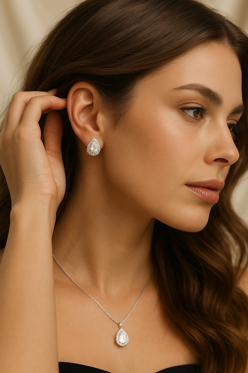 Lumière Pear Radiance Set | 925 Sterling Silver