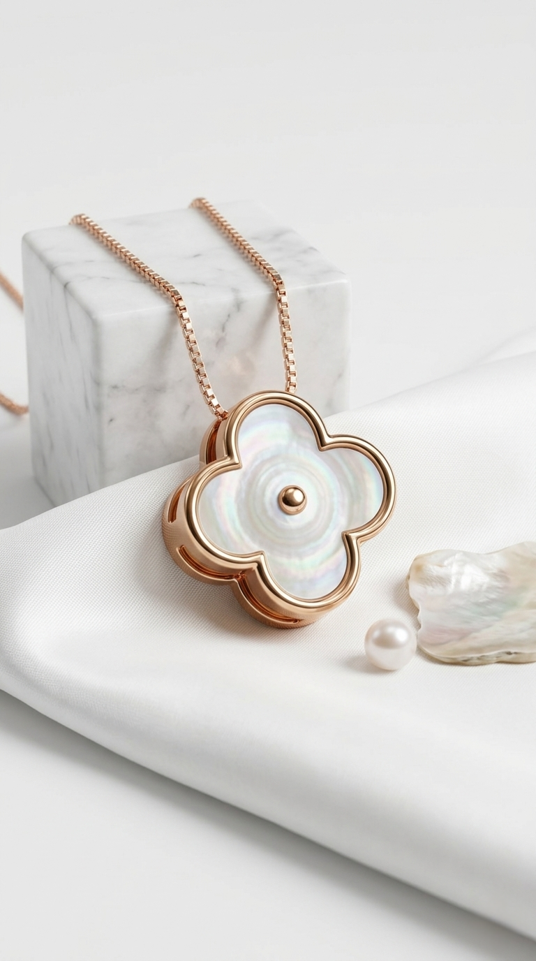 Evara Pearl Clover Pendant | 925 Sterling Silver