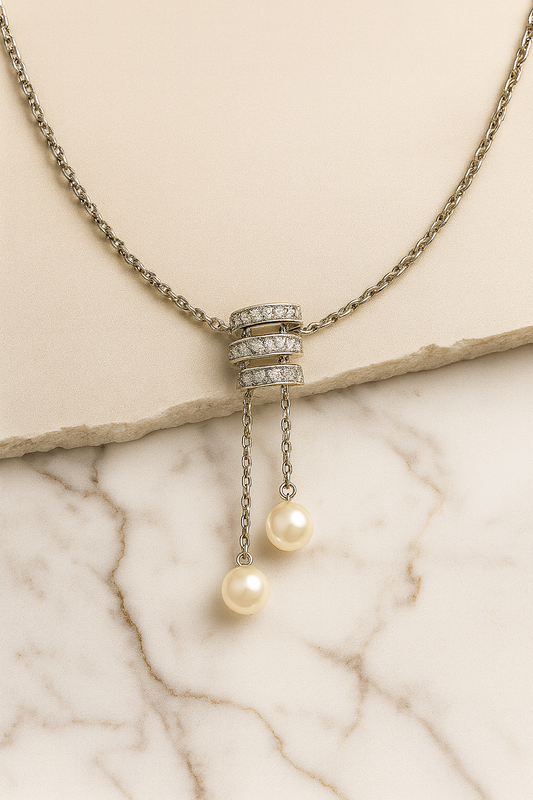 Lustre Drop Sterling Silver Necklace