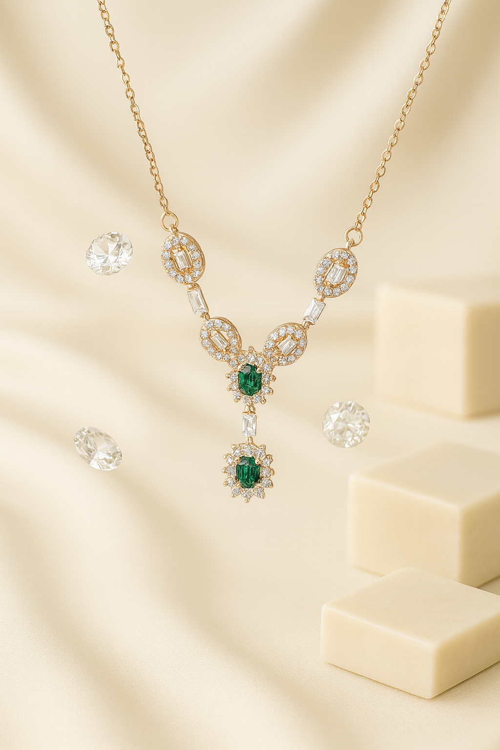 Emerald Aurelia Royale Set | 925 Sterling Silver