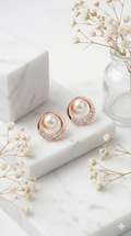 Élan Pearl Stud Earrings | 925 Sterling Silver