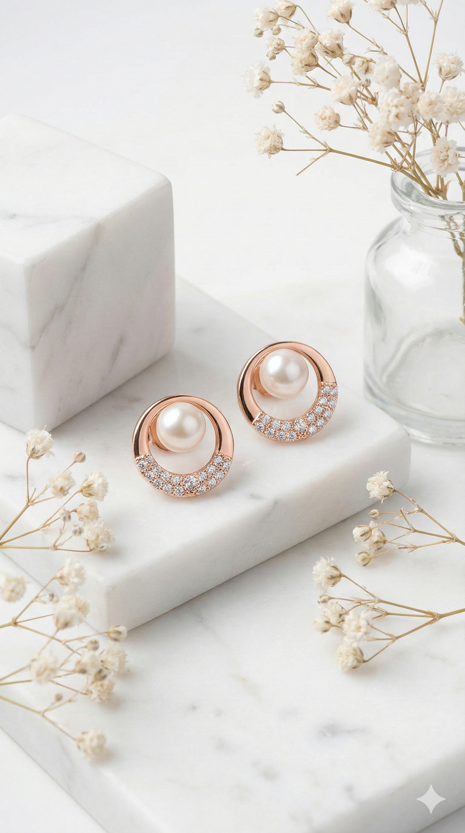 Élan Pearl Stud Earrings | 925 Sterling Silver