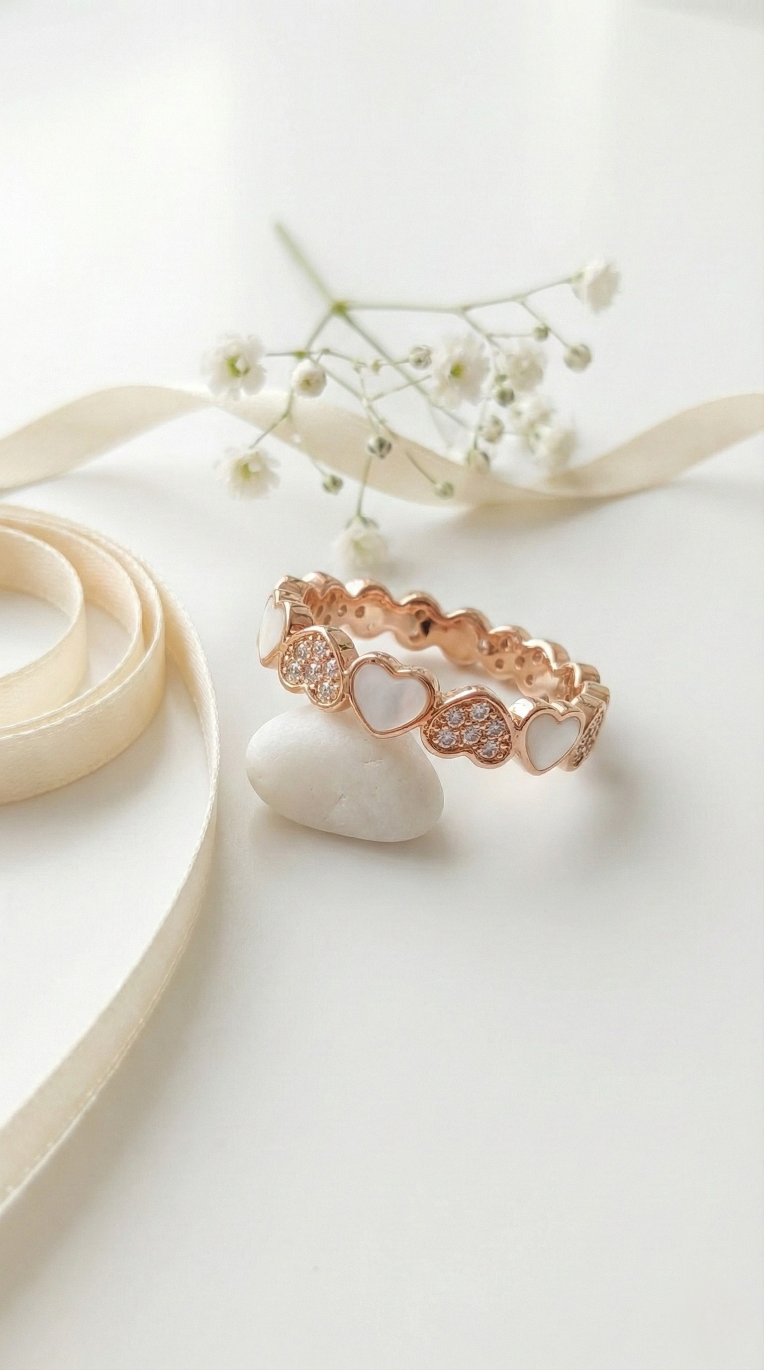 Amour Halo Heart Band | 925 Sterling Silver
