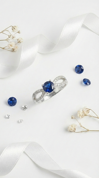 Velora Sapphire Curve Ring | 925 Sterling Silver