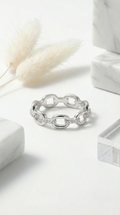 Velin Chain Luxe Band Ring | 925 Sterling Silver