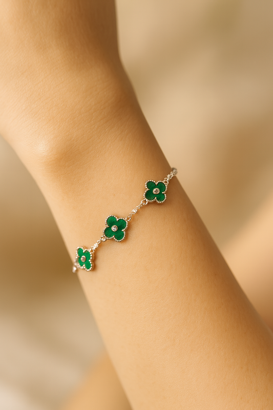 Eden Green Clover Bracelet