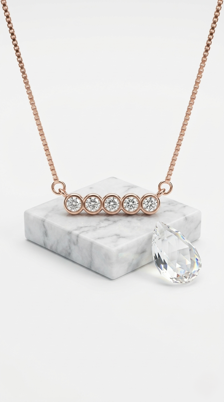 Avenor Bezel Bar Pendant  | 925 Sterling Silver