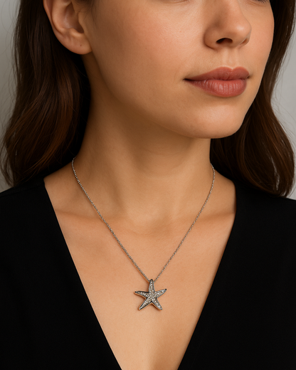 Astra Star Necklace Sterling Silver