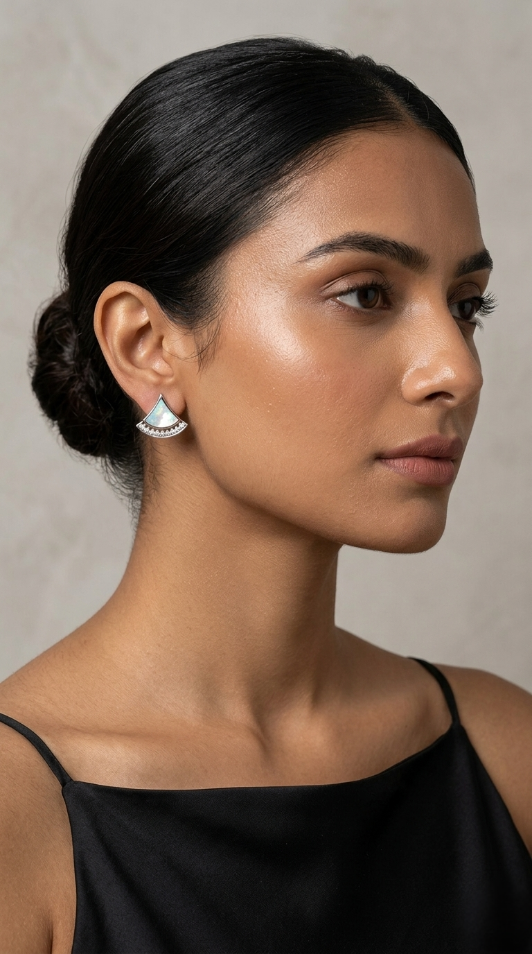 Lunor Arc Studs | 925 Sterling Silver
