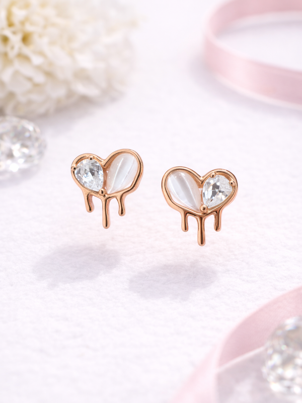 Melted Heart Earrings | 925 Sterling Silver