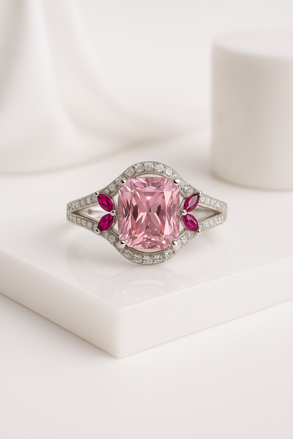 Fuchsia Bloom Ring Sterling Silver