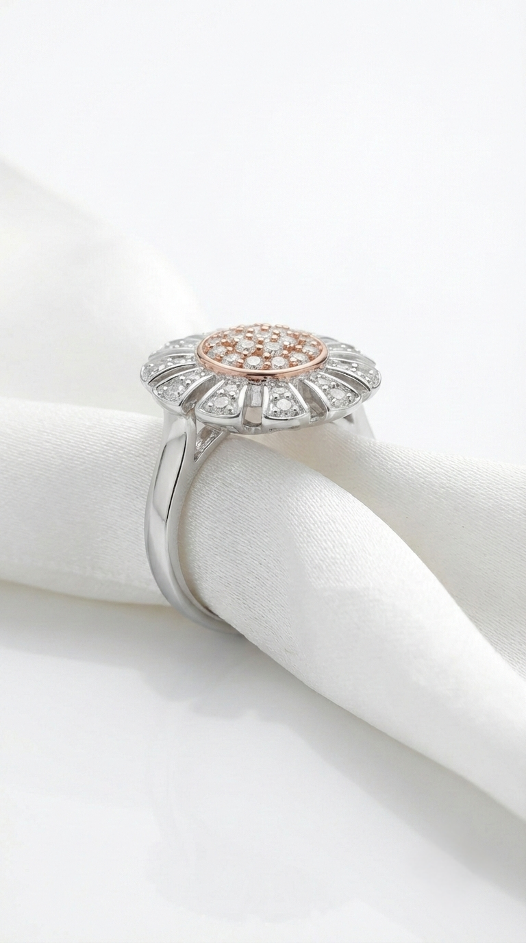 Velora Solaris Statement Ring | 925 Sterling Silver