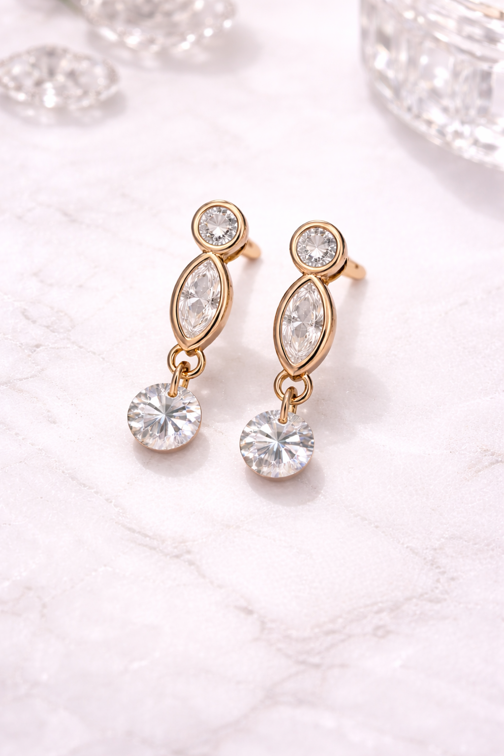 Éclat Marquise Drop Earrings | 925 Sterling Silver