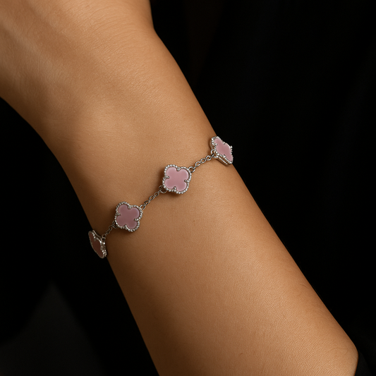 Blush Pink Clover Bracelet