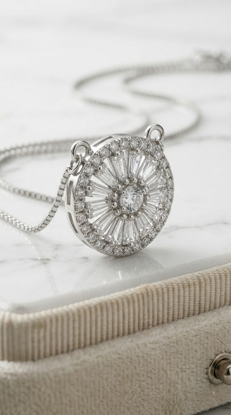 Elaris Sunburst Pendant | 925 Sterling Silver