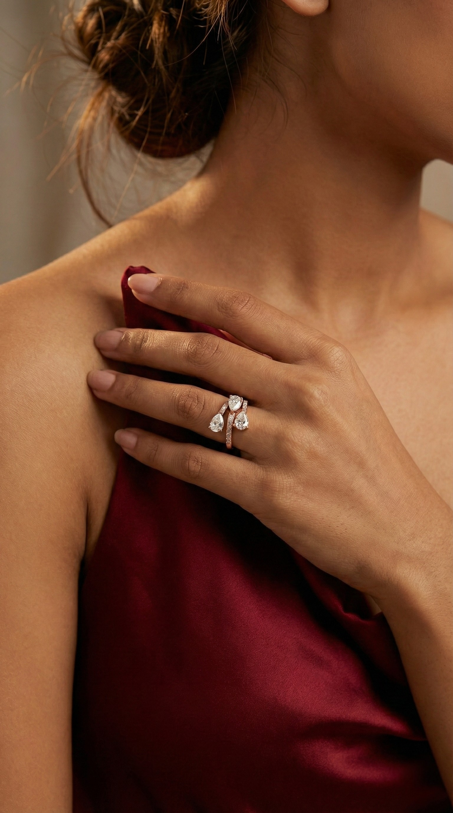 Amour Trio Pear Ring | 925 Sterling Silver