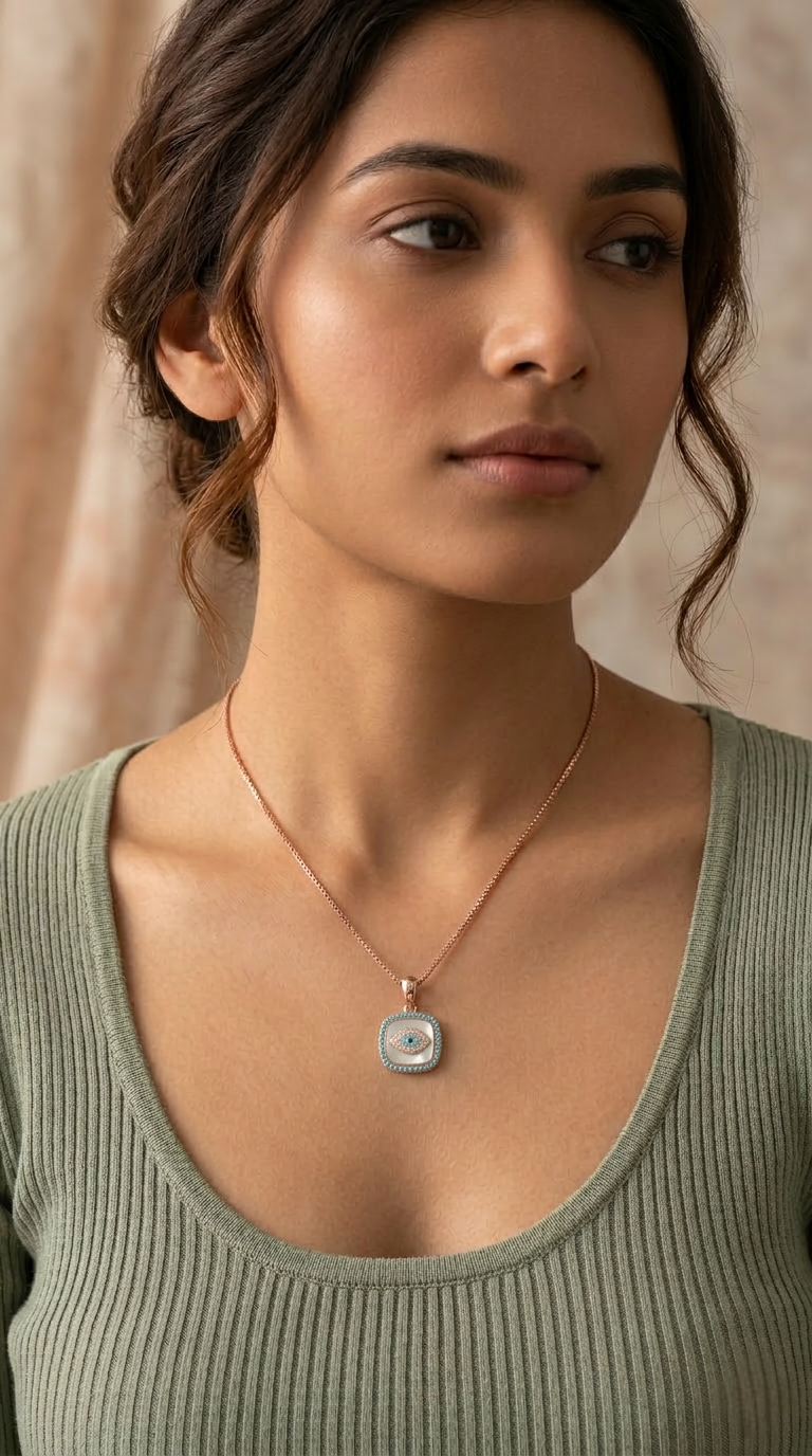 Azura Evil Eye Pendant | 925 Sterling Silver
