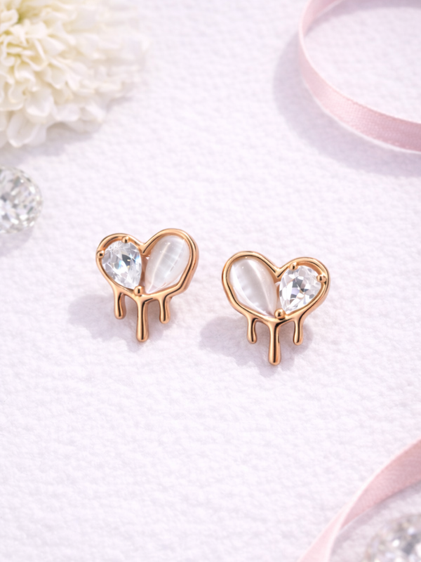 Melted Heart Earrings | 925 Sterling Silver