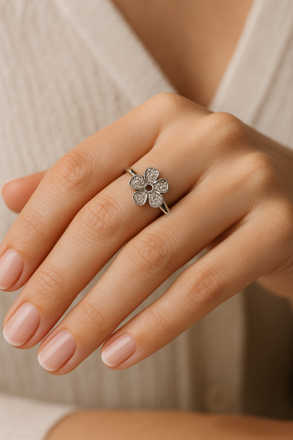 Lumière Blossom Ring - Sterling Silver