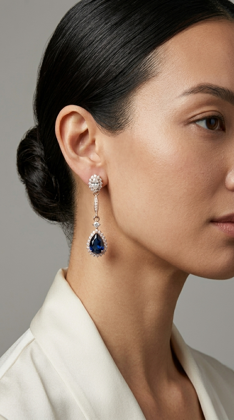 Noiré Sapphire Teardrops | 925 Sterling Silver