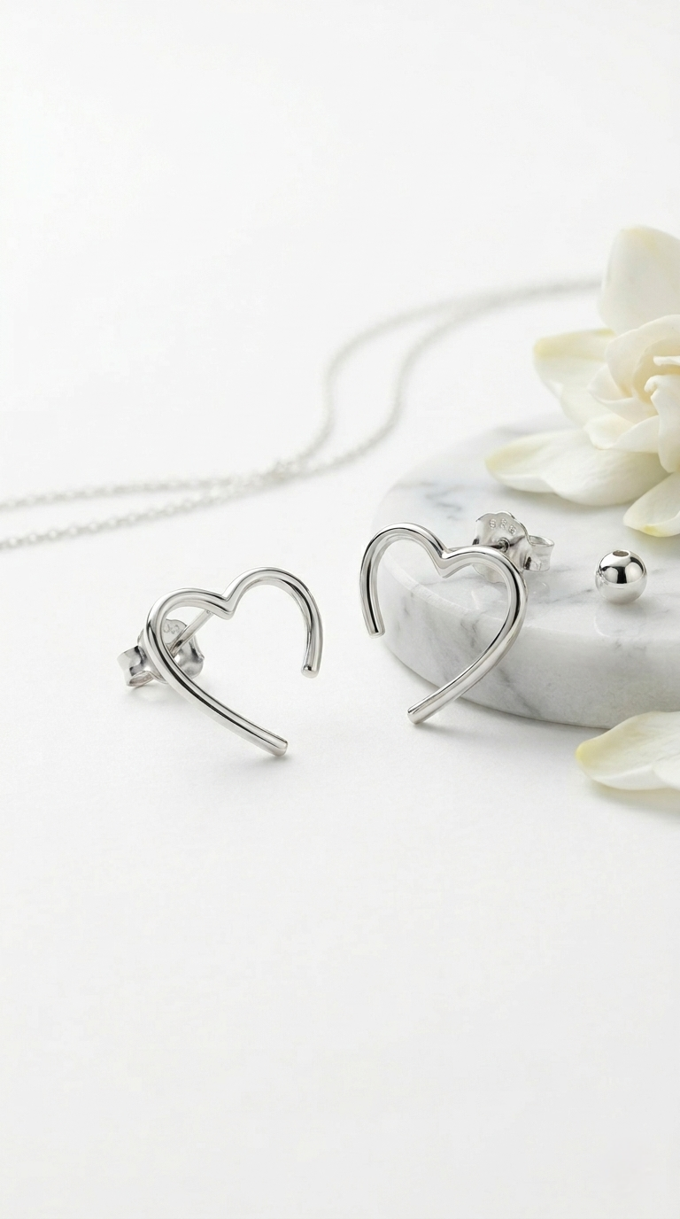 Véra Open Heart Earrings | 925 Sterling Silver